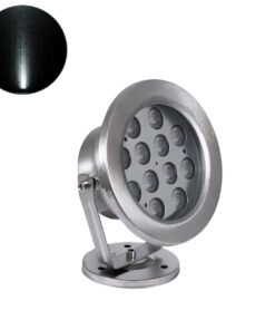 GLOBOSTAR® UNDERWATER-DENIS 90430 Υποβρύχιος Προβολέας Σποτ για Σιντριβάνια/Πισίνες LED 12W 1200lm 30° DC 24V Αδιάβροχο IP68 Ψυχρό Λευκό 6000K Dimmable - Ανοξείδωτο Ατσάλι 304 - Μ14.5 x Π7 x Υ17cm - 3 Χρόνια Εγγύηση