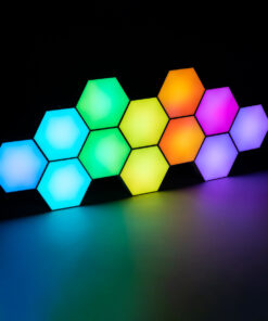 Alternative view of GloboStar® DIGIOCTA 90449 Σετ 12 Ψηφιακων LED RGB Φωτιστικών Κυψελών με Ψηφιακό Controller με WiFi Smart APP & Ασύρματο Χειριστήριο RF 2.4Ghz - LED SMD 5050 18W/Σετ 168PIXEL/Σετ 1440lm/Σετ 120° DC 5V με USB 2.0 IP20 Πολύχρωμο RGB - Dimmable - Μ10.5 x Π10.5 x Υ3cm Ανά Κυψέλη - 2 Χρόνια Εγγύηση