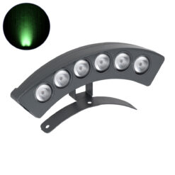 GLOBOSTAR® TREEPLANTE 90458 Κυρτή Μπάρα Φωτισμού Wall Washer για Φυτά - Δέντρα LED 6W 510lm 15° DC 24V Αδιάβροχο IP67 Πράσινο Dimmable - Bridgelux SMD Chip - Γκρι Ανθρακί - Μ17.5 x Π4.5 x Υ8cm - 3 Χρόνια Εγγύηση