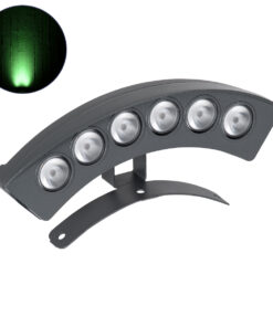 GLOBOSTAR® TREEPLANTE 90458 Κυρτή Μπάρα Φωτισμού Wall Washer για Φυτά - Δέντρα LED 6W 510lm 15° DC 24V Αδιάβροχο IP67 Πράσινο Dimmable - Bridgelux SMD Chip - Γκρι Ανθρακί - Μ17.5 x Π4.5 x Υ8cm - 3 Χρόνια Εγγύηση