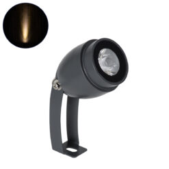 GLOBOSTAR® TREEGAL 90461 Φωτιστικό Σποτ για Φυτά - Δέντρα με Βάση Μπετού & Κορμού LED 3W 330lm 15° DC 24V Αδιάβροχο IP67 Θερμό Λευκό 2700K Dimmable - Bridgelux SMD Chip - Γκρι Ανθρακί - Μ5 x Π5 x Υ14.7cm - 3 Χρόνια Εγγύηση