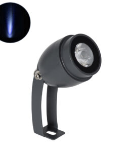 GloboStar® TREELIGHT-TREEGAL 90463 Σποτ Φωτισμού Ειδικό για Φυτά - Δέντρα με Βάση Μπετού & Κορμού LED 3W 315lm 15° DC 24V Αδιάβροχο IP65 Φ5 x Υ14.7cm Μπλε - Γκρι Ανθρακί - 3 Years Warranty