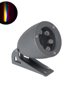GLOBOSTAR® TREESPO 90471 Φωτιστικό Σποτ για Φυτά - Δέντρα LED 12W 1260lm 15° DC 24V Αδιάβροχο IP67 Πολύχρωμο RGBW Dimmable DMX512 - Bridgelux SMD Chip - Γκρι Ανθρακί - Μ9 x Π11 x Υ9cm - 3 Χρόνια Εγγύηση