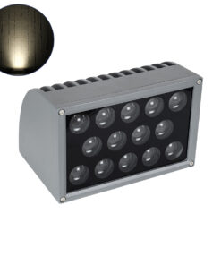 GloboStar® FLOOD-DENA 90488 Επιτοίχιος Προβολέας Wall Washer για Φωτισμό Κτιρίων - Απλίκα & Δαπέδου LED 30W 2850lm 5° DC 24V Αδιάβροχο IP67 Μ18.5 x Π13 x Υ12cm Φυσικό Λευκό 4500K - Γκρι Ανθρακί - 3 Years Warranty