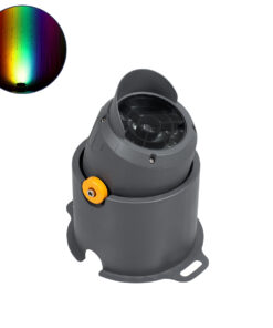 GloboStar® FLOOD-SIMA 90494 Κινούμενος Προβολέας - Σποτ Φωτισμού Wall Washer με Αντιθαμβωτική Γρίλια για Φωτισμό Κτιρίων LED 24W 2040lm 30° DC 24V Αδιάβροχο IP67 Μ14.5 x Π24.2 x Υ22.5cm RGBW DMX512 - Γκρι Ανθρακί - 3 Years Warranty