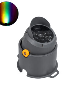 GloboStar® FLOOD-SIMA 90496 Κινούμενος Προβολέας - Σποτ Φωτισμού Wall Washer με Αντιθαμβωτική Γρίλια για Φωτισμό Κτιρίων LED 36W 3060lm 30° DC 24V Αδιάβροχο IP67 Μ21 x Π26 x Υ27cm RGBW DMX512 - Γκρι Ανθρακί - 3 Years Warranty