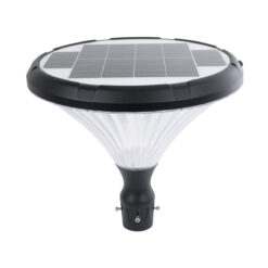 GLOBOSTAR® SOLARIOS 90502 Φωτιστικό Κεφαλής Post Top Πλατείας/Πάρκου/Κήπου LED 40W 2000lm 120° DC 5V με Ενσωματωμένο Φωτοβολταϊκό Panel 6V 12W & Επαναφορτιζόμενη Μπαταρία Li-ion 3.2V 15000mAh με Αισθητήρα Ημέρας-Νύχτας Αδιάβροχο IP65 Ψυχρό Λευκό 6000K - Sanan SMD Chip - Γκρι Ανθρακί Ματ - Μ54 x Π54 x Υ45cm - 2 Χρόνια Εγγύηση