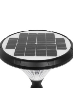 GLOBOSTAR® SQUARE 90503 Φωτιστικό Κεφαλής Post Top Πλατείας/Πάρκου/Κήπου LED 40W 1600lm 120° DC 5V με Ενσωματωμένο Φωτοβολταϊκό Panel 5V 25W & Επαναφορτιζόμενη Μπαταρία Li-ion 3.2V 30000mAh με Αισθητήρα Κίνησης-Ημέρας-Νύχτας Αδιάβροχο IP65 Θερμό Λευκό 2700K – Sanan SMD Chip – Γκρι Ανθρακί Ματ – Μ54 x Π54 x Υ48.5cm – 2 Χρόνια Εγγύηση