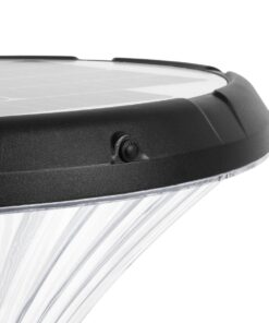 GLOBOSTAR® SQUARE 90503 Φωτιστικό Κεφαλής Post Top Πλατείας/Πάρκου/Κήπου LED 40W 1600lm 120° DC 5V με Ενσωματωμένο Φωτοβολταϊκό Panel 5V 25W & Επαναφορτιζόμενη Μπαταρία Li-ion 3.2V 30000mAh με Αισθητήρα Κίνησης-Ημέρας-Νύχτας Αδιάβροχο IP65 Θερμό Λευκό 2700K – Sanan SMD Chip – Γκρι Ανθρακί Ματ – Μ54 x Π54 x Υ48.5cm – 2 Χρόνια Εγγύηση