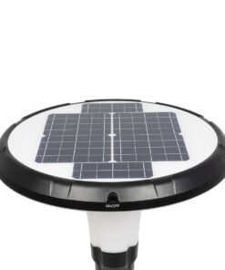 Globostar® SQUARE 90504 Φωτιστικό Κεφαλής Post Top Πλατείας/Πάρκου/Κήπου LED 25W 1000lm με Ανιχνευτή Κίνησης και Αισθητήρα Νυχτός IP65 Ψυχρό Λευκό 6000K – 2 Χρόνια Εγγύηση