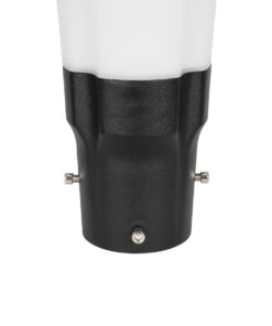 Globostar® SQUARE 90504 Φωτιστικό Κεφαλής Post Top Πλατείας/Πάρκου/Κήπου LED 25W 1000lm με Ανιχνευτή Κίνησης και Αισθητήρα Νυχτός IP65 Ψυχρό Λευκό 6000K – 2 Χρόνια Εγγύηση