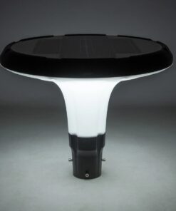 Globostar® SQUARE 90504 Φωτιστικό Κεφαλής Post Top Πλατείας/Πάρκου/Κήπου LED 25W 1000lm με Ανιχνευτή Κίνησης και Αισθητήρα Νυχτός IP65 Ψυχρό Λευκό 6000K – 2 Χρόνια Εγγύηση