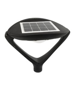 GLOBOSTAR® SQUARE 90507 Φωτιστικό Στύλου/Κολώνας Πλατείας/Πάρκου/Κήπου με Ασύρματο Χειριστήριο LED 20W 800lm 120° Ενσωματωμένο Φωτοβολταϊκό Panel 6V 20W & Επαναφορτιζόμενη Μπαταρία Li-ion 3.2V 20000mAh με Αισθητήρα Κίνησης-Ημέρας-Νύχτας Αδιάβροχο IP65 Θερμό Λευκό 2700K – Μαύρο- Μ60 x Π47 x Υ48cm – 2 Χρόνια Εγγύηση