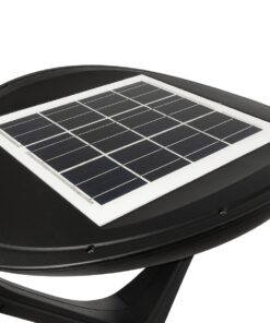 GLOBOSTAR® SQUARE 90507 Φωτιστικό Στύλου/Κολώνας Πλατείας/Πάρκου/Κήπου με Ασύρματο Χειριστήριο LED 20W 800lm 120° Ενσωματωμένο Φωτοβολταϊκό Panel 6V 20W & Επαναφορτιζόμενη Μπαταρία Li-ion 3.2V 20000mAh με Αισθητήρα Κίνησης-Ημέρας-Νύχτας Αδιάβροχο IP65 Θερμό Λευκό 2700K – Μαύρο- Μ60 x Π47 x Υ48cm – 2 Χρόνια Εγγύηση