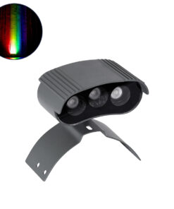 GloboStar® TREELIGHT-PLANTE 90518 Κυρτή Μπάρα Φωτισμού Wall Washer με Αντιθαμβωτική Γρίλια Ειδική για Φυτά - Δέντρα LED 3W 255lm 15° DC 24V Αδιάβροχο IP67 Μ11 x Π8.5 x Υ11cm RGBW DMX512 - Γκρι Ανθρακί - 3 Years Warranty