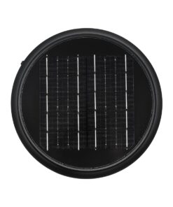 GLOBOSTAR® VEGGIE 90522 Φωτιστικό Κολωνάκι Κήπου LED 10W 500lm 120° με Ενσωματωμένο Φωτοβολταϊκό Panel 6V 2W & Επαναφορτιζόμενη Μπαταρία Li-ion 3.2V 6000mAh με Αισθητήρα Ημέρας-Νύχτας Αδιάβροχο IP65 Ψυχρό Λευκό 6000K – Sanan SMD Chip – Μαύρο – Μ26 x Π26 x Υ60cm – 2 Χρόνια Εγγύηση