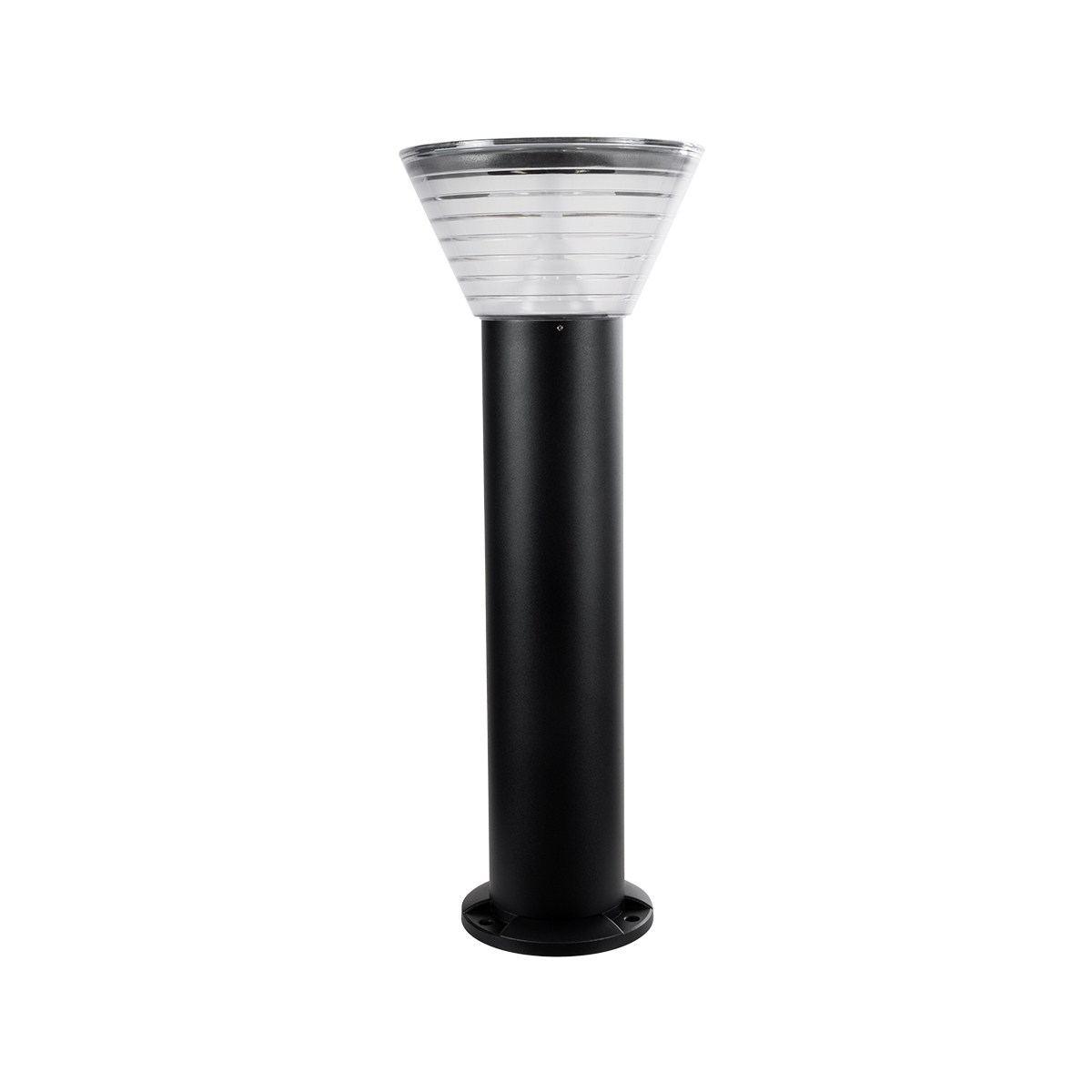 GLOBOSTAR® VEGGIE 90525 Φωτιστικό Κολωνάκι Κήπου LED 10W 500lm 120° με Ενσωματωμένο Φωτοβολταϊκό Panel 6V 2W & Επαναφορτιζόμενη Μπαταρία Li-ion 3.2V 1800mAh με Αισθητήρα Ημέρας-Νύχτας Αδιάβροχο IP65 Ψυχρό Λευκό 6000K - Sanan SMD Chip - Μαύρο- Μ23 x Π23 x Υ60cm - 2 Χρόνια Εγγύηση - Image 3