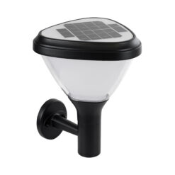 GLOBOSTAR® NATURE 90526 Φωτιστικό Κολωνάκι Κήπου LED 10W 330lm 120° με Ενσωματωμένο Φωτοβολταϊκό Panel 6V 2W & Επαναφορτιζόμενη Μπαταρία Li-ion 3.2V 1800mAh με Αισθητήρα Ημέρας-Νύχτας Αδιάβροχο IP65 Ψυχρό Λευκό 6000K - Γκρι Ανθρακί - Μ26 x Π29 x Υ36cm - 2 Χρόνια Εγγύηση