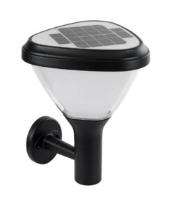 GLOBOSTAR® NATURE 90526 Φωτιστικό Κολωνάκι Κήπου LED 10W 330lm 120° με Ενσωματωμένο Φωτοβολταϊκό Panel 6V 2W & Επαναφορτιζόμενη Μπαταρία Li-ion 3.2V 1800mAh με Αισθητήρα Ημέρας-Νύχτας Αδιάβροχο IP65 Ψυχρό Λευκό 6000K - Γκρι Ανθρακί - Μ26 x Π29 x Υ36cm - 2 Χρόνια Εγγύηση