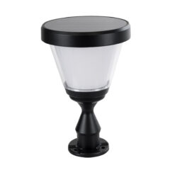 GLOBOSTAR® ARVENT 90534 Φωτιστικό Κολωνάκι Κήπου LED 10W 500lm 120° με Ενσωματωμένο Φωτοβολταϊκό Panel 6V 2W & Επαναφορτιζόμενη Μπαταρία Li-ion 3.2V 8000mAh με Αισθητήρα Ημέρας-Νύχτας Αδιάβροχο IP65 Ψυχρό Λευκό 6000K - Γκρι Ανθρακί - Μ24 x Π24 x Υ36cm - 2 Χρόνια Εγγύηση