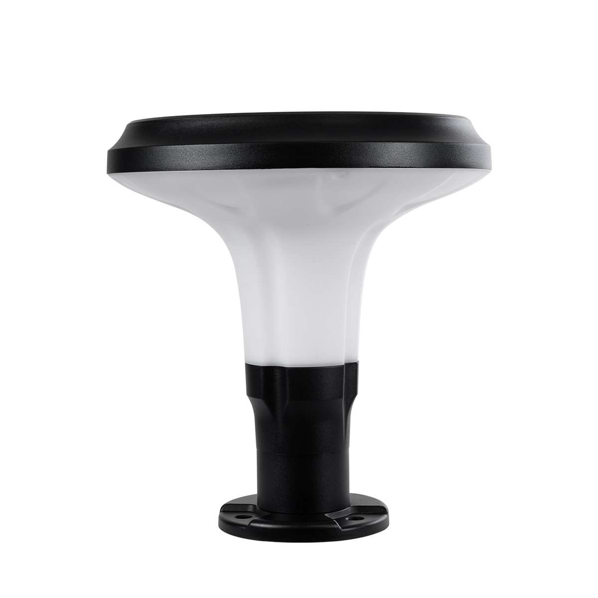 GLOBOSTAR® WHISPER 90535 Φωτιστικό Κολωνάκι Κήπου LED 10W 500lm 120° με Ενσωματωμένο Φωτοβολταϊκό Panel 6V 2W & Επαναφορτιζόμενη Μπαταρία Li-ion 3.2V 1800mAh με Αισθητήρα Ημέρας-Νύχτας Αδιάβροχο IP65 Ψυχρό Λευκό 6000K - Sanan SMD Chip - Γκρι Ανθρακί - Μ25 x Π25 x 28cm - 2 Χρόνια Εγγύηση - Image 3
