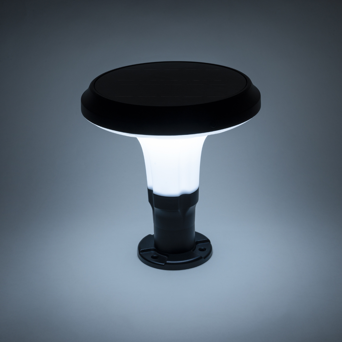 GLOBOSTAR® WHISPER 90535 Φωτιστικό Κολωνάκι Κήπου LED 10W 500lm 120° με Ενσωματωμένο Φωτοβολταϊκό Panel 6V 2W & Επαναφορτιζόμενη Μπαταρία Li-ion 3.2V 1800mAh με Αισθητήρα Ημέρας-Νύχτας Αδιάβροχο IP65 Ψυχρό Λευκό 6000K - Sanan SMD Chip - Γκρι Ανθρακί - Μ25 x Π25 x 28cm - 2 Χρόνια Εγγύηση - Image 8