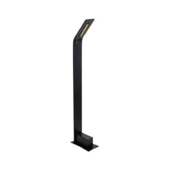 GLOBOSTAR® GREENERY 90544 Φωτιστικό Κολωνάκι Κήπου LED 15W 1500lm 120° AC 220-240V Αδιάβροχο IP65 - Θερμό Λευκό 2700K - Bridgelux COB Chip - Γκρι Ανθρακί Ματ - Μ8 x Π15 x Υ70cm - 3 Χρόνια Εγγύηση
