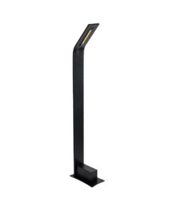 GLOBOSTAR® GREENERY 90544 Φωτιστικό Κολωνάκι Κήπου LED 15W 1500lm 120° AC 220-240V Αδιάβροχο IP65 - Θερμό Λευκό 2700K - Bridgelux COB Chip - Γκρι Ανθρακί Ματ - Μ8 x Π15 x Υ70cm - 3 Χρόνια Εγγύηση