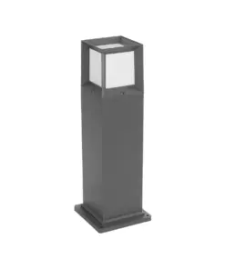 GLOBOSTAR® PALASO 90547 Φωτιστικό Κολωνάκι Κήπου με Ντουί 1 x E27 AC 220-240V Αδιάβροχο IP65 - Γκρι Ανθρακί - Μ20 x Π20 x Υ60.5cm