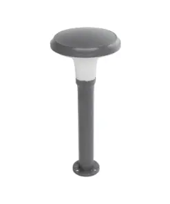 GLOBOSTAR® WHISPER 90548 Φωτιστικό Κολωνάκι Κήπου με Ντουί 1 x E27 AC 220-240V Αδιάβροχο IP65 - Γκρι Ανθρακί - Μ27 x Π27 x Υ79cm