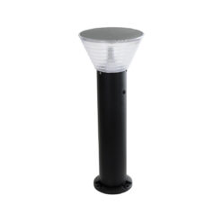 GLOBOSTAR® VEGGIE 90550 Φωτιστικό Κολωνάκι Κήπου με Ντουί 1 x E27 AC 220-240V Αδιάβροχο IP65 - Μαύρο - Μ23 x Π23 x Υ60cm