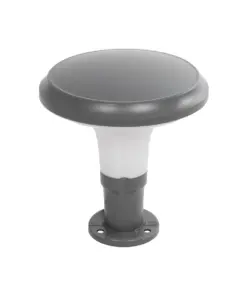 GLOBOSTAR® WHISPER 90553 Φωτιστικό Κολωνάκι Κήπου με Ντουί 1 x E27 AC 220-240V Αδιάβροχο IP65 - Γκρι Ανθρακί - Μ27 x Π27 x Υ29cm
