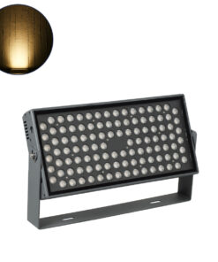 GLOBOSTAR® FLOODZANA 90558 Προβολέας Σποτ Wall Washer LED 100W 9000lm 30° DC 24V Αδιάβροχο IP65 Θερμό Λευκό 2700K Dimmable - Bridgelux SMD Chip - Γκρι Ανθρακί - Μ45.5 x Π28 x Υ10cm - 3 Χρόνια Εγγύηση