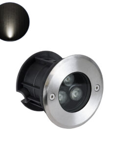 GloboStar® UNDERWATER-JULIA 90563 Υποβρύχιο Χωνευτό Φωτιστικό Σποτ Ειδικό για Σιντριβάνια LED 3W 285lm 15° DC 24V Αδιάβροχο IP68 Φ10 x Υ7.5cm Φυσικό Λευκό 4500K - Ανοξείδωτο Ατσάλι - 3 Χρόνια Εγγύηση