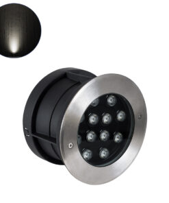 GloboStar® UNDERWATER-JULIA 90569 Υποβρύχιο Χωνευτό Φωτιστικό Σποτ Ειδικό για Σιντριβάνια LED 12W 1140lm 15° DC 24V Αδιάβροχο IP68 Φ18 x Υ11.2cm Φυσικό Λευκό 4500K - Ανοξείδωτο Ατσάλι - 3 Χρόνια Εγγύηση