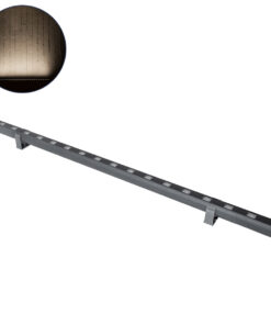 GLOBOSTAR® WASHERPANDA 90580 Μπάρα Φωτισμού Wall Washer LED 18W 2070lm 15° DC 24V Αδιάβροχο IP67 Φυσικό Λευκό 4500K Dimmable - Bridgelux SMD Chip - Γκρι Ανθρακί - Μ100 x Π4 x Υ3.5cm - 3 Χρόνια Εγγύηση