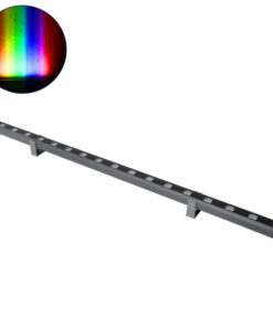 GLOBOSTAR® WASHERPANDA 90581 Μπάρα Φωτισμού Wall Washer LED 18W 1530lm 15° DC 24V Αδιάβροχο IP67 Πολύχρωμο RGBW Dimmable DMX512 - Bridgelux SMD Chip - Γκρι Ανθρακί - Μ100 x Π4 x Υ3.5cm - 3 Χρόνια Εγγύηση