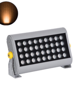 GLOBOSTAR® FLOODHENA 90445 Προβολέας Σποτ Wall Washer LED 36W 3060lm 30° AC 220-240V Αδιάβροχο IP67 Ultra Θερμό Λευκό 2200K - Bridgelux SMD Chip - Γκρι Ανθρακί - Μ30 x Π6 x Υ17cm - 3 Χρόνια Εγγύηση