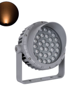 GLOBOSTAR® FLOODMENA 90337 Προβολέας Σποτ Wall Washer με Αντιθαμβωτική Γρίλια LED 36W 3060lm 30° AC 220-240V Αδιάβροχο IP67 Ultra Θερμό Λευκό 2200K - Bridgelux SMD Chip - Γκρι Ανθρακί - Μ23.5 x Π17.5 x Υ25.5cm - 3 Χρόνια Εγγύηση