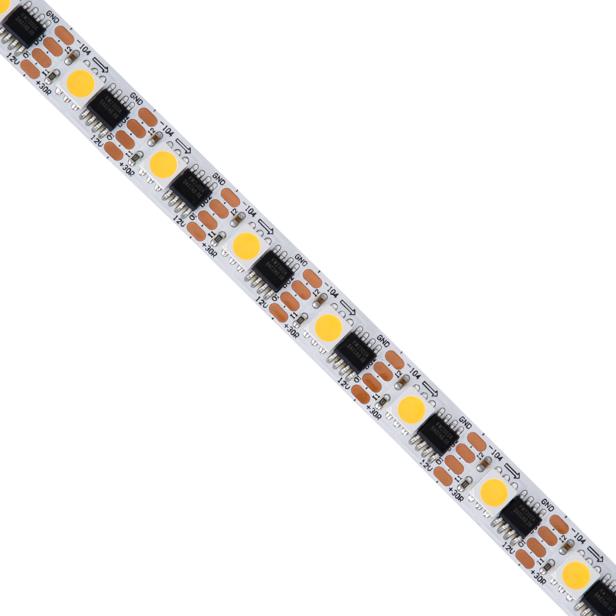 GLOBOSTAR® DIGIPRO 90603 Ψηφιακή Pixel Addressable Ταινία LED 14.4W/m 1296lm/m 120° DC 12V IP20 60 x SMD5050 Chip/m 60 x Pixel/m Θερμό Λευκό 2700K Dimmable SPI/TTL Protocol IC TM1908 - Sanan SMD Chip - Μ500 x Π1 x Υ0.2cm - Ρολό 5 Μέτρων - 5 Χρόνια Εγγύηση - Image 3
