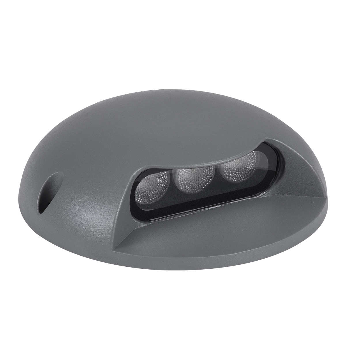 GLOBOSTAR® STEPLUNA 90622 Φωτιστικό Σκαλοπατιού / Διαδρόμου LED 3W 330lm 10° DC 24V Αδιάβροχο IP65 Θερμό Λευκό 2700K Dimmable - Bridgelux SMD Chip - Γκρι Ανθρακί Ματ - Μ12 x Π12 x Υ3cm - 3 Χρόνια Εγγύηση - Image 3