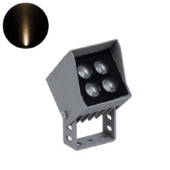 GloboStar® SPOT-JENA 90635 Σποτ Φωτισμου Wall Washer LED 8W 880lm 30° AC 220-240V Αδιάβροχο IP65 Μ8.5 x Π7.3 x Υ9.5cm Θερμό Λευκό 3000K - Γκρι Ανθρακί - 3 Years Warranty