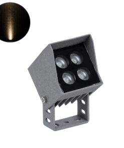 GloboStar® SPOT-JENA 90635 Σποτ Φωτισμου Wall Washer LED 8W 880lm 30° AC 220-240V Αδιάβροχο IP65 Μ8.5 x Π7.3 x Υ9.5cm Θερμό Λευκό 3000K - Γκρι Ανθρακί - 3 Years Warranty