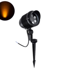 GloboStar® TREELIGHT-LINA 90650 Σποτ Φωτισμού Ειδικό για Φυτά - Δέντρα με Βάση Κήπου / Καρφωτό LED 6W 630lm 30° DC 24V Αδιάβροχο IP65 Μ10.5 x Π18 x Υ40cm Αρχιτεκτονικό Πορτοκαλί 2200K - Γκρι Ανθρακί - 3 Years Warranty