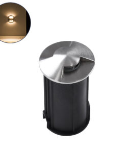 GLOBOSTAR® UNDERGROUNDRENA 90662 Χωνευτό Αρχιτεκτονικο Φωτιστικό Σποτ Δαπέδου LED 1W 110lm 30°+30° DC 24V Αδιάβροχο IP65 Θερμό Λευκό 2700K Dimmable - Bridgelux SMD Chip - Ανοξείδωτο Ατσάλι SS304 - Μ5 x Π5 x Υ9cm / Q4.2cm - 3 Χρόνια Εγγύηση