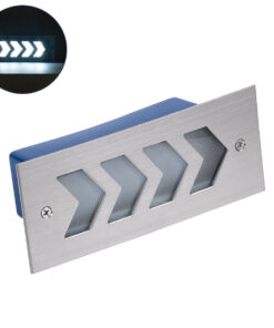 GloboStar® WALLLIGHT-ARINA 90672 Χωνευτό Φωτιστικό Τοίχου LED 6W 720lm 120° DC 24V Αδιάβροχο IP67 Μ17 x Π7 x Υ5.5cm Ψυχρό Λευκό 6000K - Ανοξείδωτο Ατσάλι - 3 Years Warranty