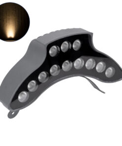 GLOBOSTAR® TREEPINA 90683 Κυρτή Μπάρα Φωτισμού Wall Washer για Φυτά - Δέντρα LED 12W 1320lm 30° DC 24V Αδιάβροχο IP65 Θερμό Λευκό 2700K Dimmable - Bridgelux SMD Chip - Γκρι Ανθρακί - Μ20.5 x Π5.5 x Υ12cm - 3 Χρόνια Εγγύηση
