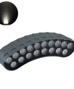 GloboStar® TREELIGHT-KINA 90685 Κυρτή Μπάρα Φωτισμού Wall Washer με Αντιθαμβωτική Γρίλια Ειδική για Φυτά - Δέντρα LED 18W 1710lm 30° DC 24V Αδιάβροχο IP65 Μ25 x Π6.5 x Υ6cm Φυσικό Λευκό 4500K - Γκρι Ανθρακί - 3 Years Warranty