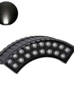 GloboStar® TREELIGHT-JINA 90694 Κυρτή Μπάρα Φωτισμού Wall Washer με Αντιθαμβωτική Γρίλια Ειδική για Φυτά - Δέντρα LED 18W 1710lm 10° DC 24V Αδιάβροχο IP67 L29 x W11 x H10.5cm Φυσικό Λευκό 4500K - Γκρι Ανθρακί - 3 Years Warranty