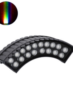 GloboStar® TREELIGHT-JINA 90695 Κυρτή Μπάρα Φωτισμού Wall Washer με Αντιθαμβωτική Γρίλια Ειδική για Φυτά - Δέντρα LED 18W 1530lm 10° DC 24V Αδιάβροχο IP67 L29 x W11 x H10.5cm RGBW DMX512 - Γκρι Ανθρακί - 3 Years Warranty